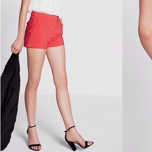 Express Pants - Express Mid Rise White Cotton Blend Shorts Sz 4